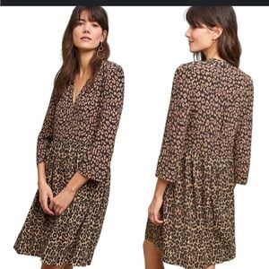 Maeve Anthropologie Animal Print Dress Size XS